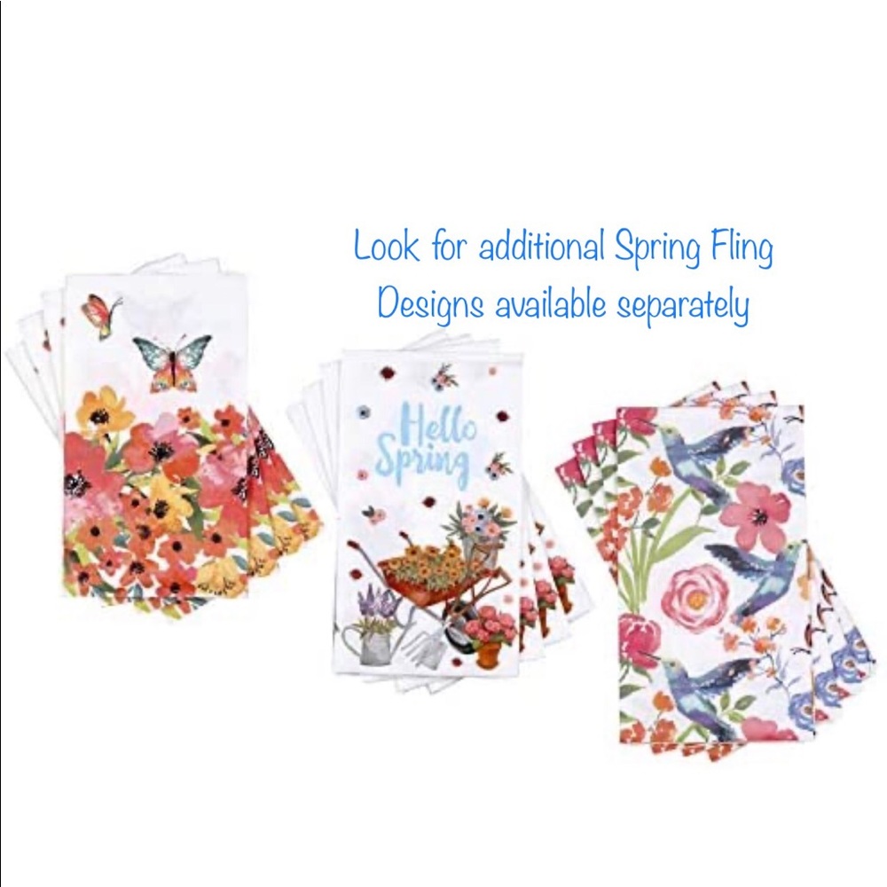 Spring Fling Pastel Floral Spring Themed Guest Towel Hostess Napkins ~ 3 Designs